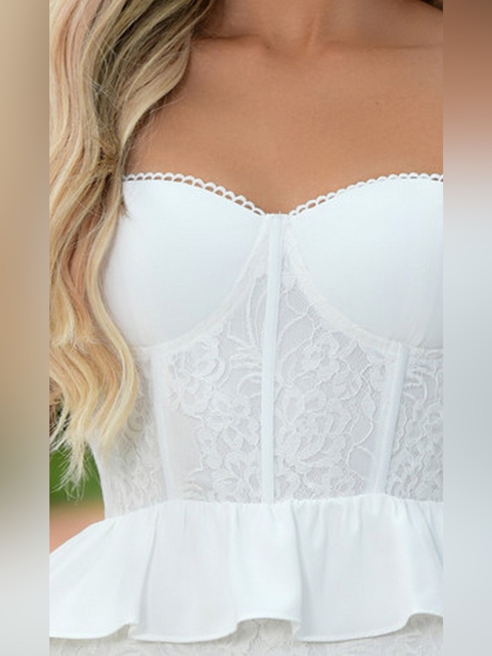 NWT DO+BE Corset Mini Dress | Medium | White - Picture 4 of 10